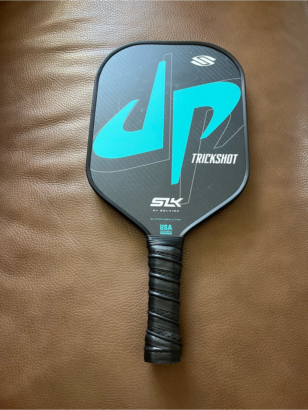 Selkirk Trickshot Pickleball Paddle Teal and Black Special Edition Dude Perfect